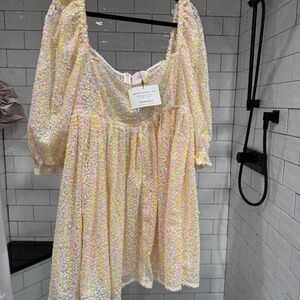 Selkie Rainbow Sequin mini dress